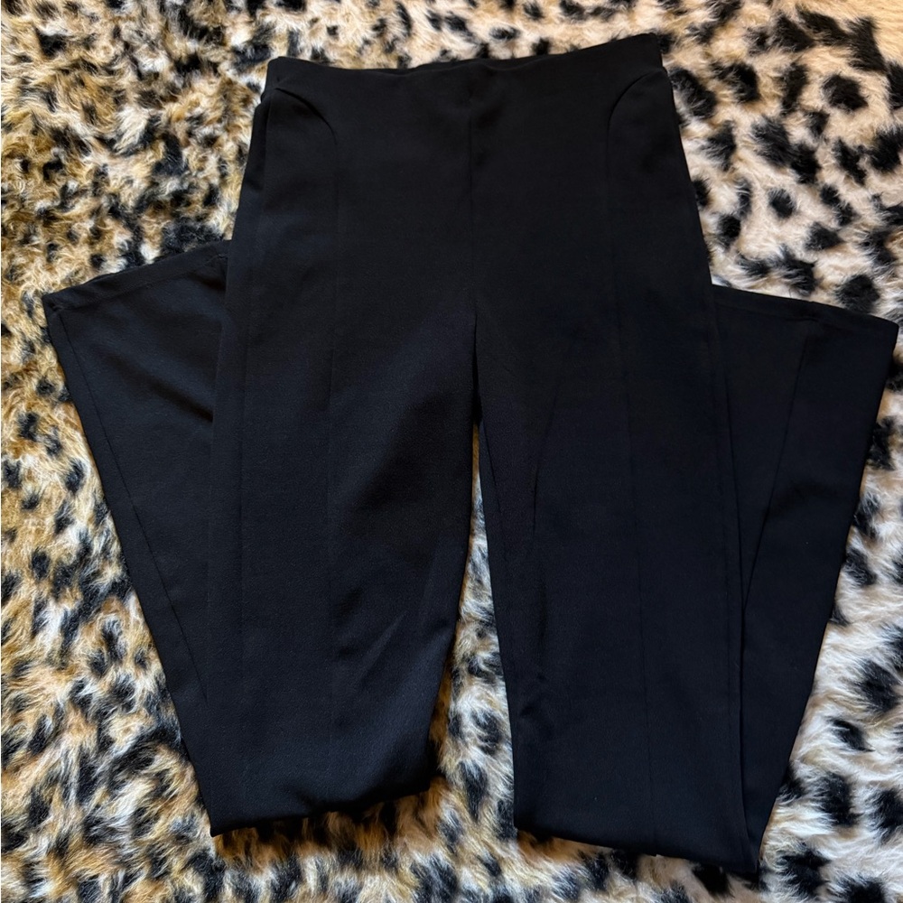 Zara Black Straight-Leg Pull-On Pants